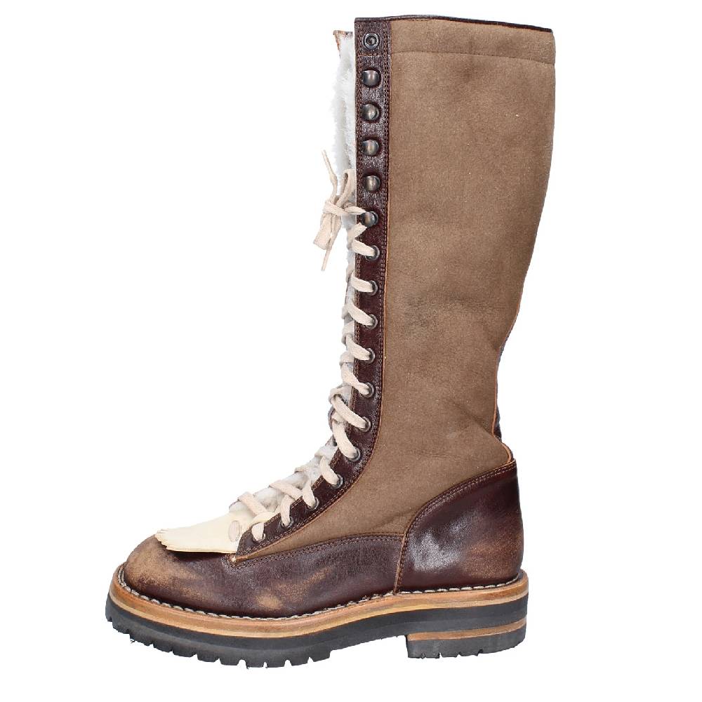 scarpe donna MOMA stivali marrone pelle camoscio 81304D VINTAGE EX514 2025