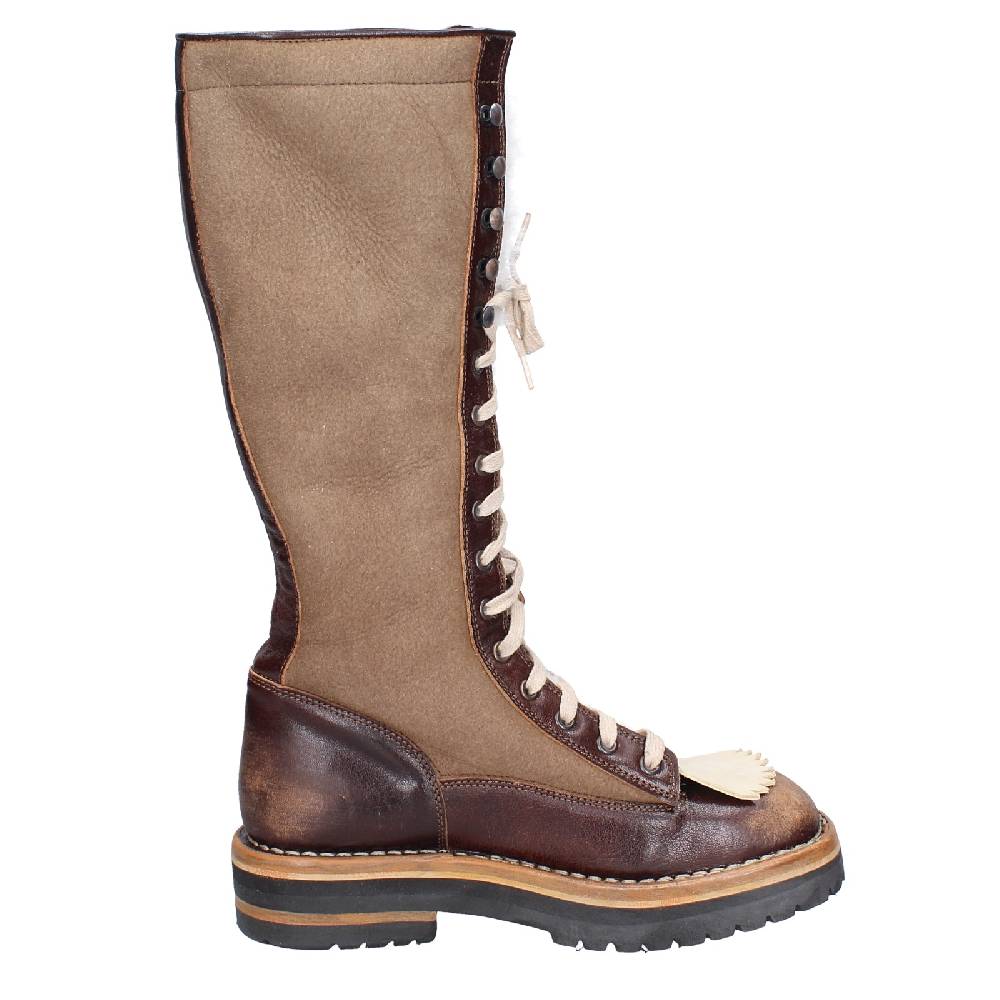 scarpe donna MOMA stivali marrone pelle camoscio 81304D VINTAGE EX514 2025