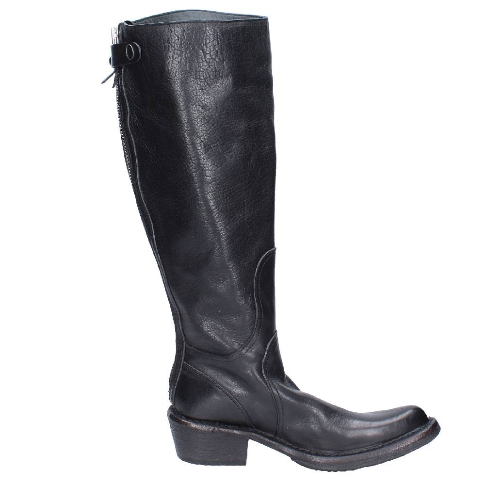 scarpe donna MOMA stivali nero pelle 77303D VINTAGE EX521 Italia