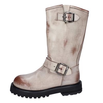 scarpe donna MOMA stivali marrone pelle beige 1DW340 VINTAGE BD924 Promozione