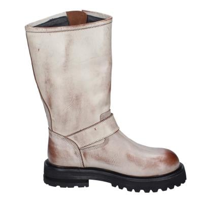 scarpe donna MOMA stivali marrone pelle beige 1DW340 VINTAGE BD924 Promozione