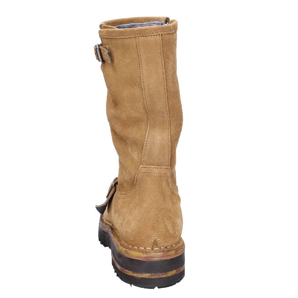scarpe donna MOMA stivali marrone camoscio VINTAGE EX516 Pezzi Unici