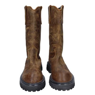 scarpe donna MOMA stivali marrone pelle camoscio 1DW358 VINTAGE BD925 Consegna Veloce