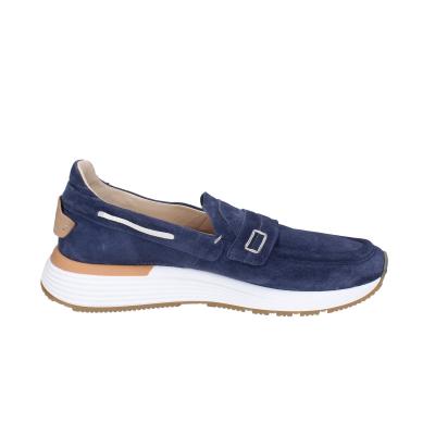 scarpe uomo MOMA mocassini blu camoscio 4FS413-CRPG BC818 In Vendita