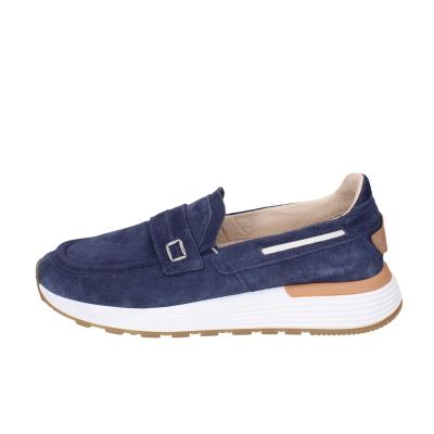 scarpe uomo MOMA mocassini blu camoscio 4FS413-CRPG BC773 Saldi