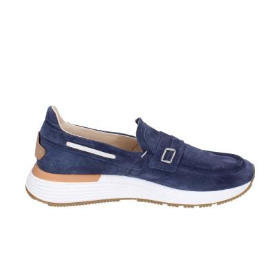 scarpe uomo MOMA mocassini blu camoscio 4FS413-CRPG BC773 Saldi