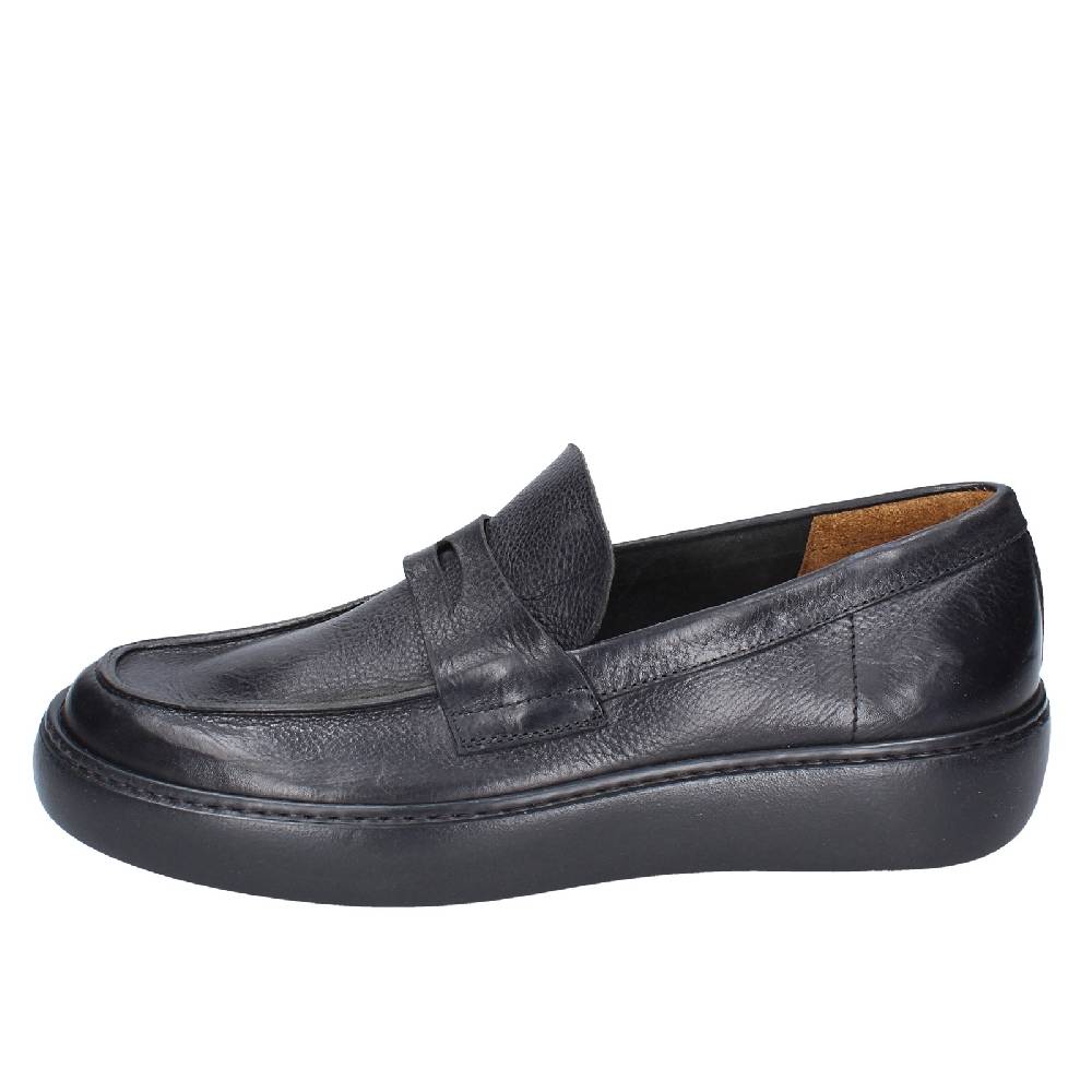 scarpe uomo MOMA mocassini nero pelle 11402E VINTAGE EX385 Offerte