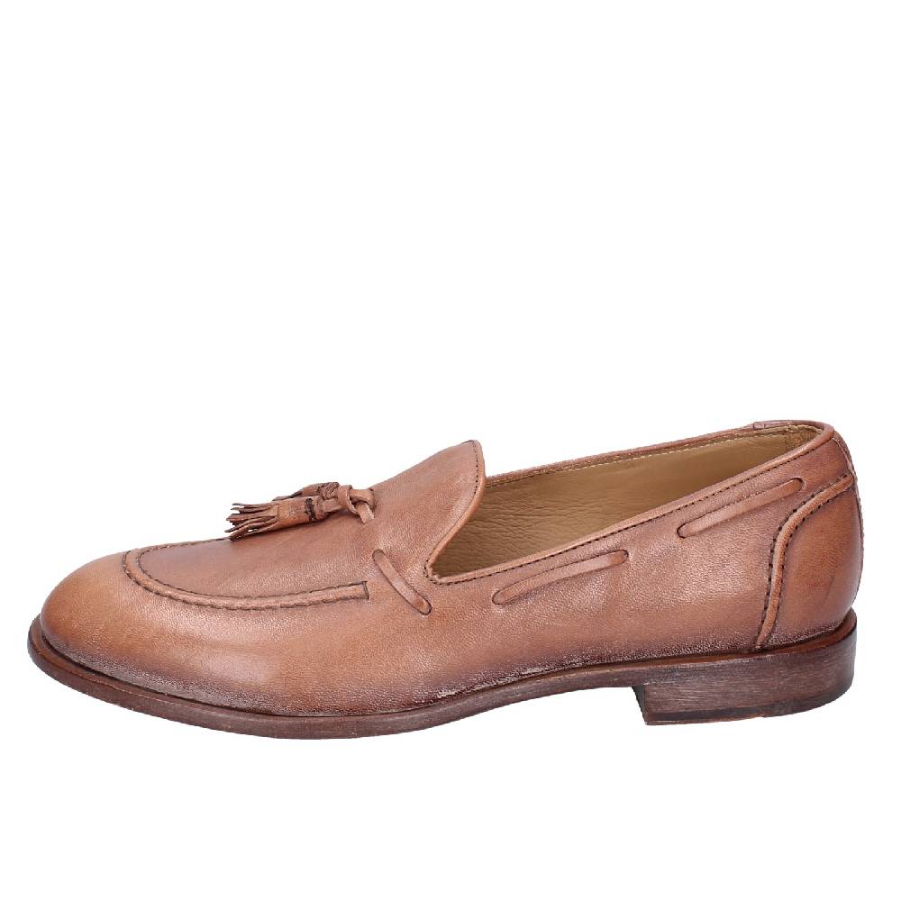 scarpe uomo MOMA mocassini marrone pelle 2FS410 VINTAGE EX375 Vendita Calda
