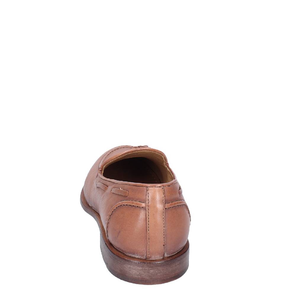 scarpe uomo MOMA mocassini marrone pelle 2FS410 VINTAGE EX375 Vendita Calda