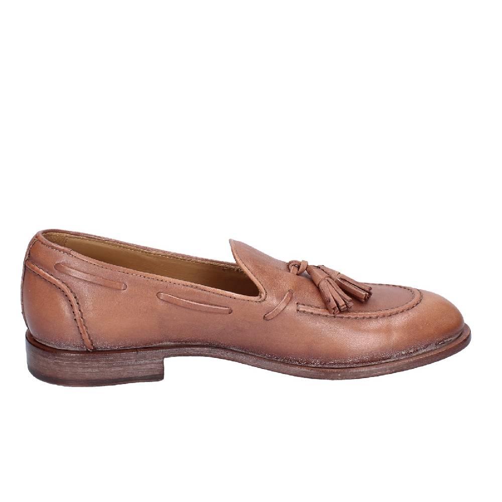 scarpe uomo MOMA mocassini marrone pelle 2FS410 VINTAGE EX375 Vendita Calda