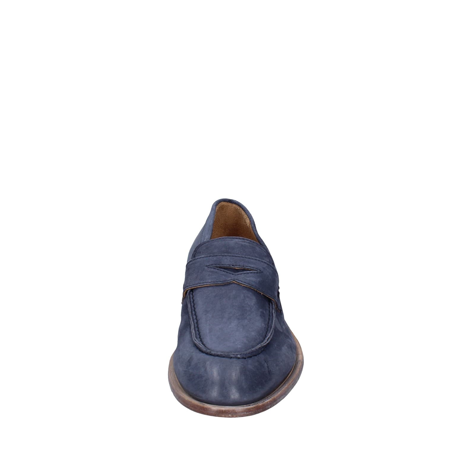 scarpe uomo MOMA mocassini blu camoscio 2E5449-OW EY425 Vendita Economica