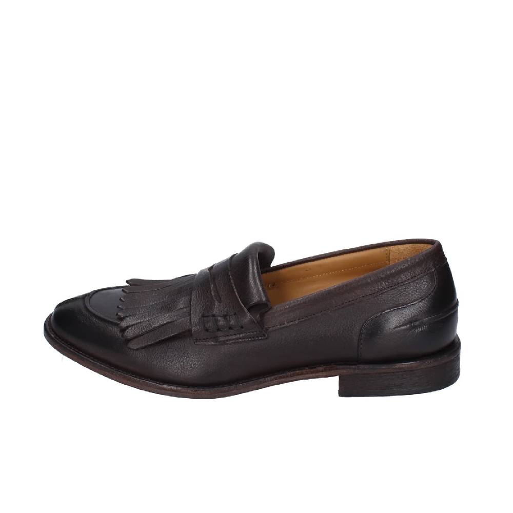 scarpe uomo MANIFATTURE ETRUSCHE mocassini marrone pelle EZ835 Vendite Flash