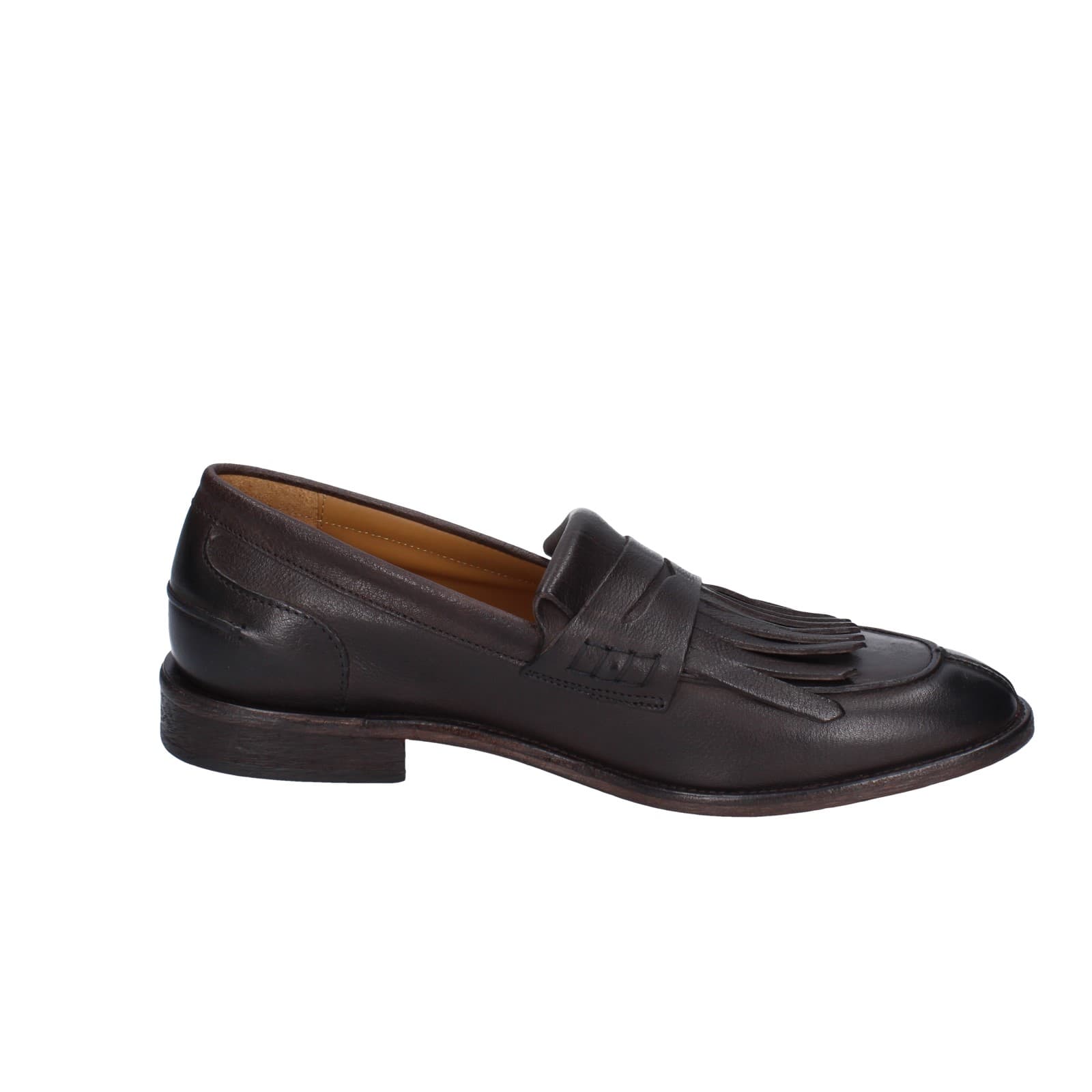 scarpe uomo MANIFATTURE ETRUSCHE mocassini marrone pelle EZ835 Vendite Flash