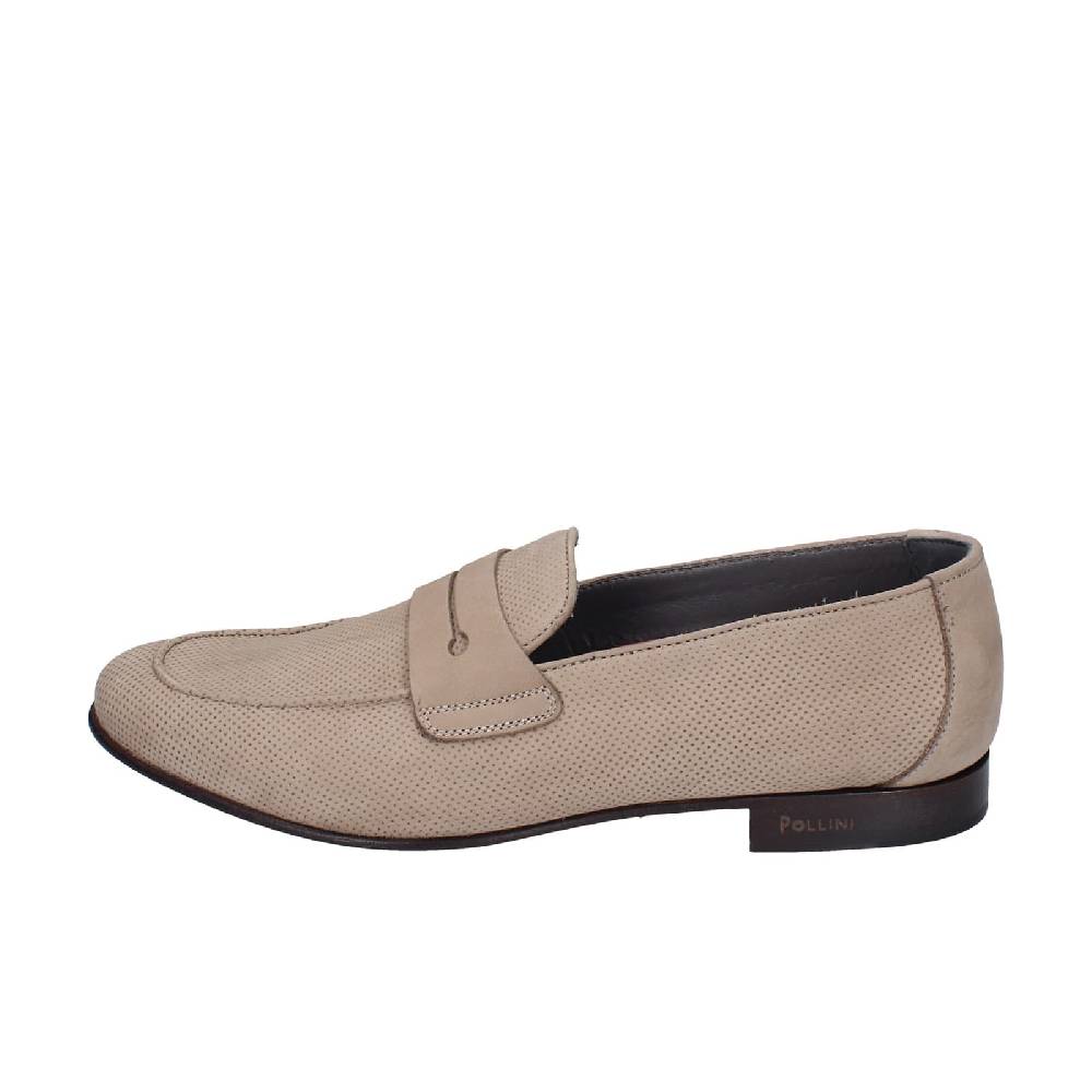 scarpe uomo POLLINI mocassini marrone pelle scamosciata EY33 Negozio