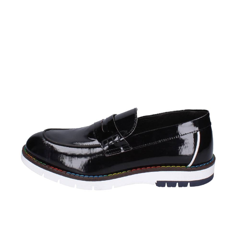 scarpe uomo EVEET mocassini nero vernice EZ230 Italy