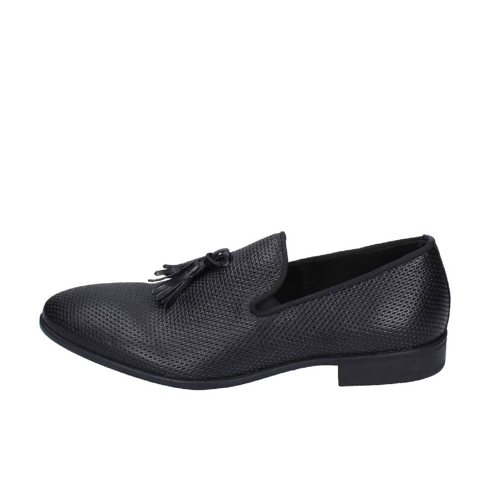 scarpe uomo EVEET mocassini nero pelle EZ224 Italia
