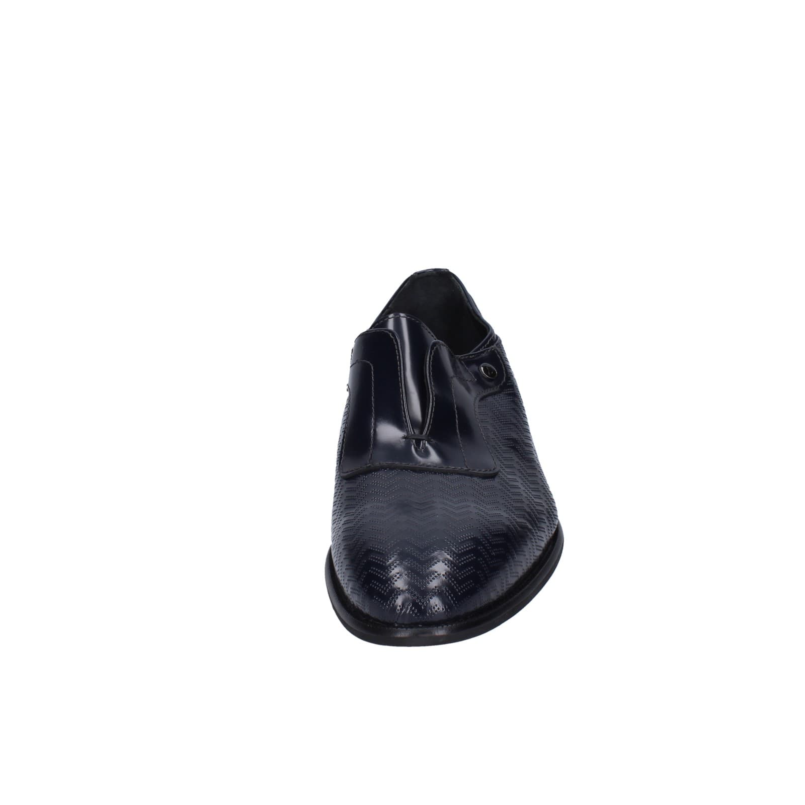 scarpe uomo EVEET mocassini blu pelle lucida EZ253 In Linea