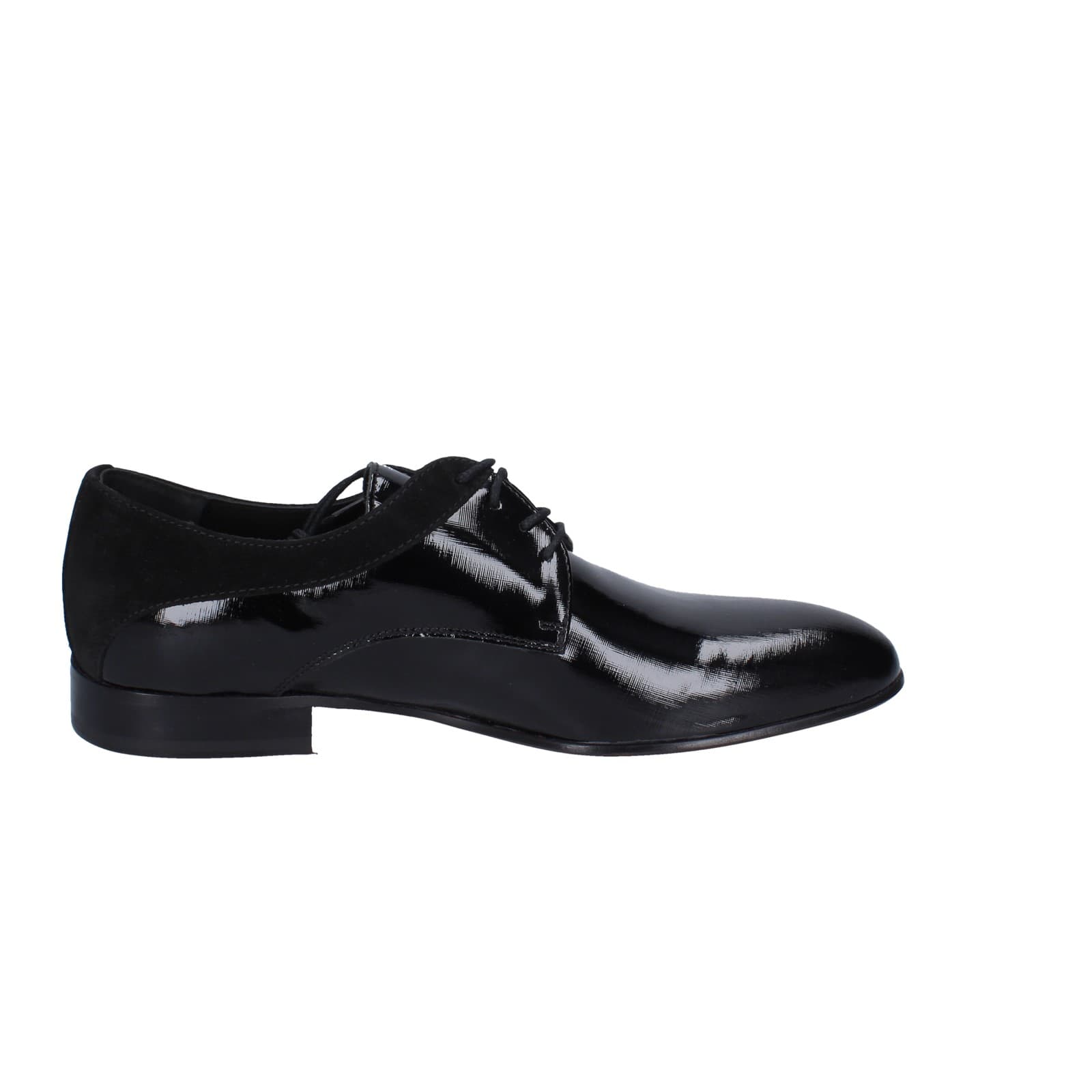 scarpe uomo EVEET classiche nero vernice velluto 15010 EZ120 Promozione Limitata
