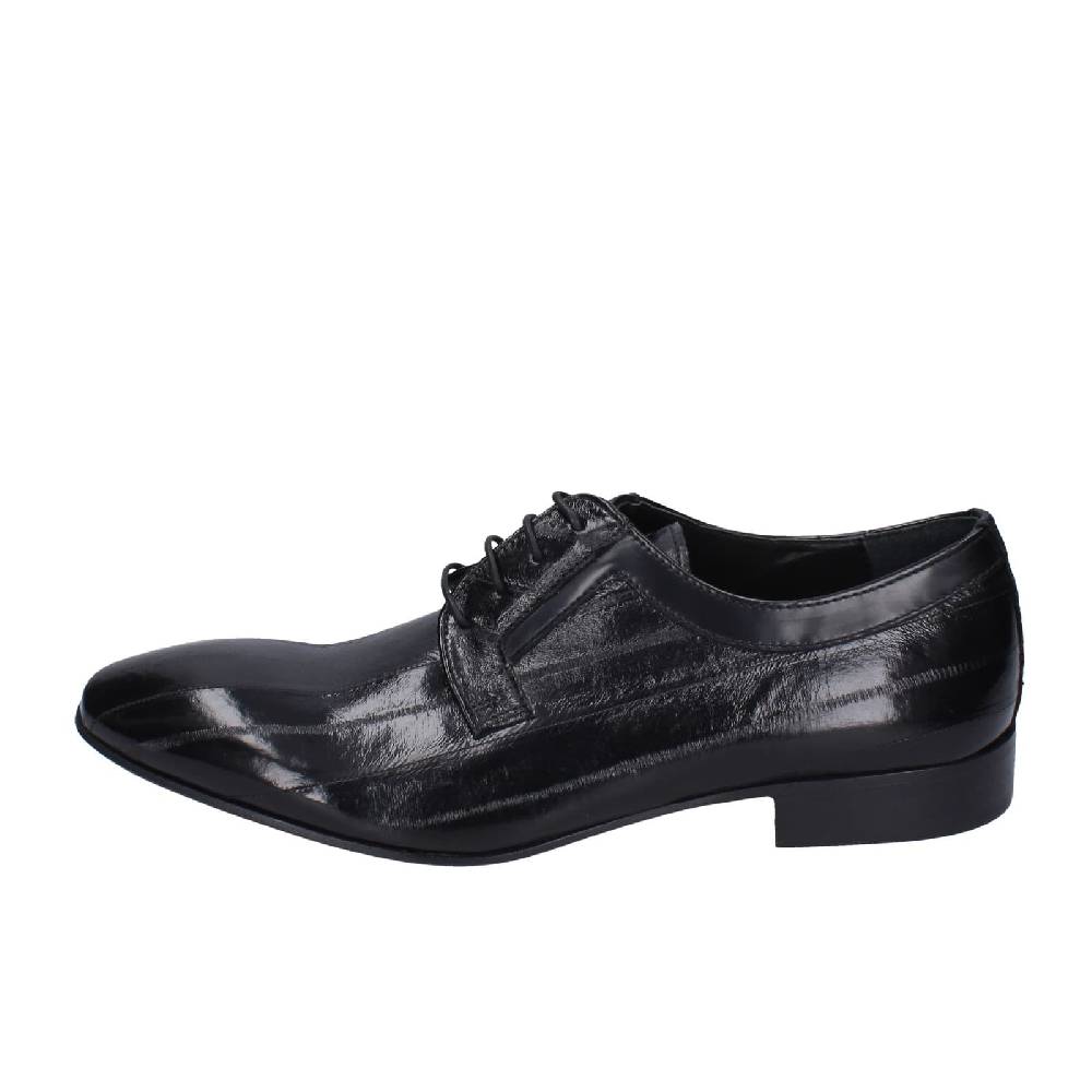 scarpe uomo EVEET classiche nero vernice EZ107 Affare Del Giorno