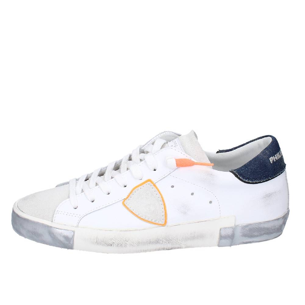 scarpe uomo PHILIPPE MODEL sneakers bianco pelle camoscio VINTAGE EX344 Negozio