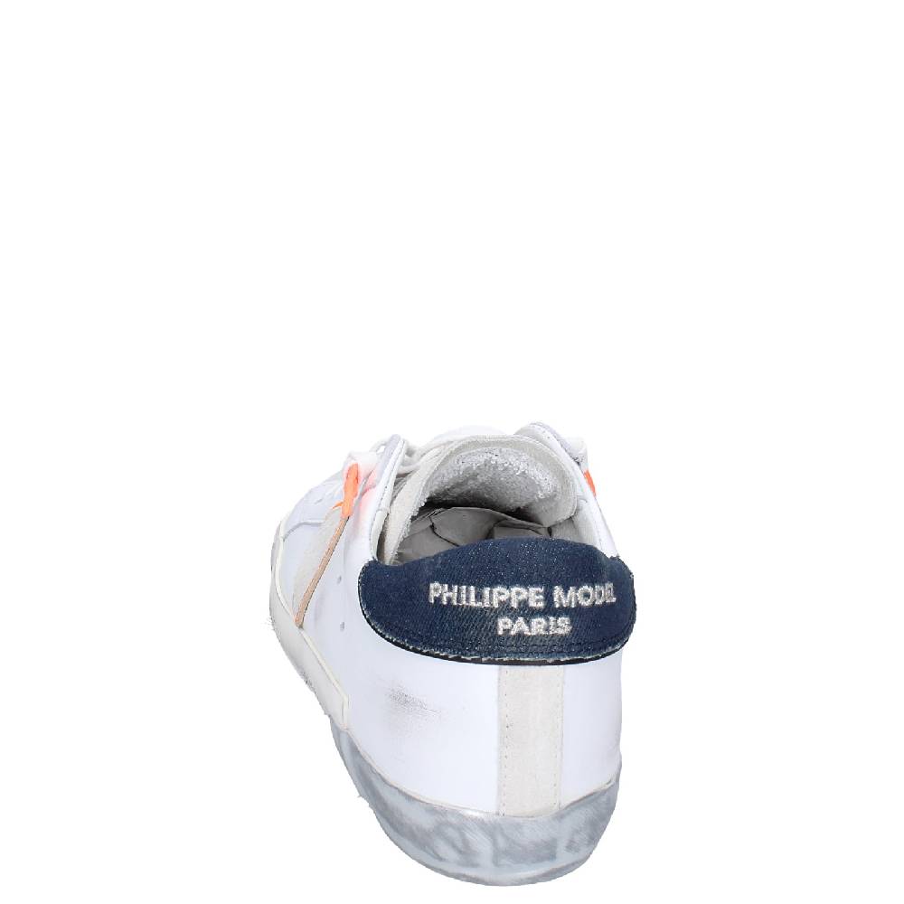 scarpe uomo PHILIPPE MODEL sneakers bianco pelle camoscio VINTAGE EX344 Negozio