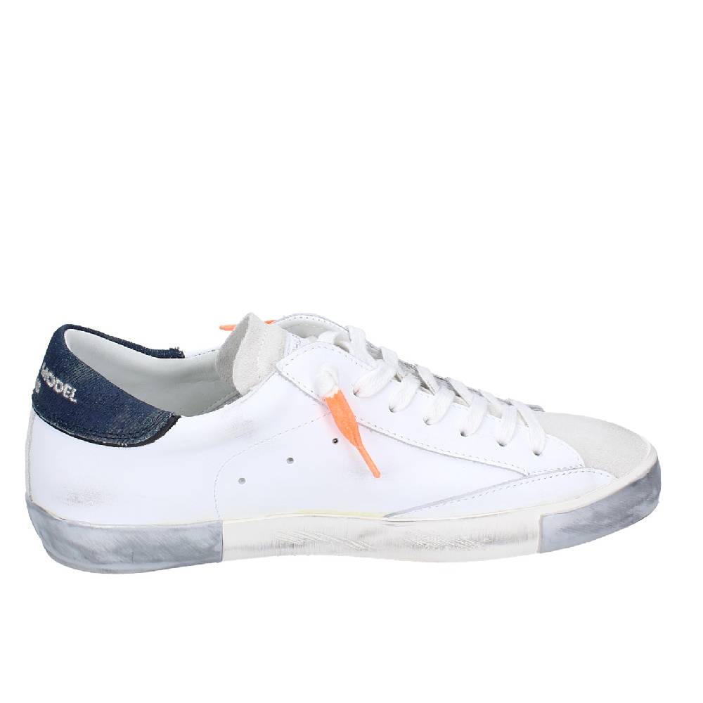 scarpe uomo PHILIPPE MODEL sneakers bianco pelle camoscio VINTAGE EX344 Negozio