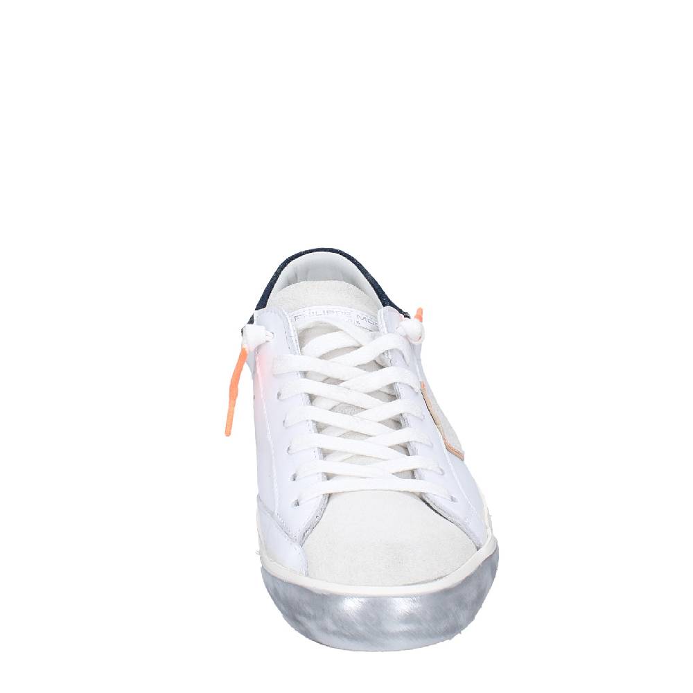 scarpe uomo PHILIPPE MODEL sneakers bianco pelle camoscio VINTAGE EX344 Negozio