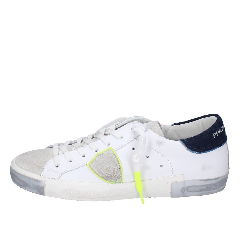 scarpe uomo PHILIPPE MODEL sneakers bianco pelle beige camoscio VINTAGE EX334 2025