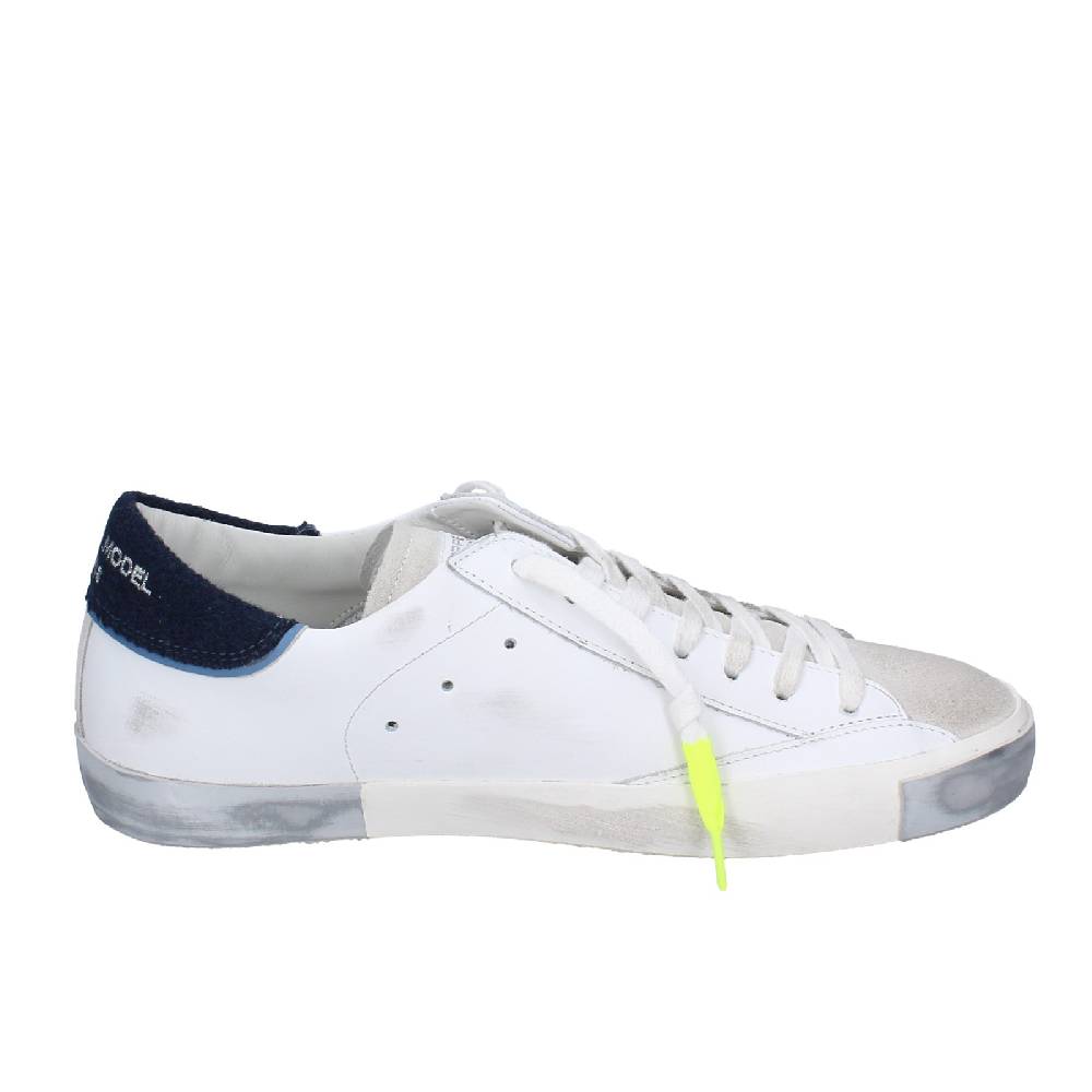scarpe uomo PHILIPPE MODEL sneakers bianco pelle beige camoscio VINTAGE EX334 2025