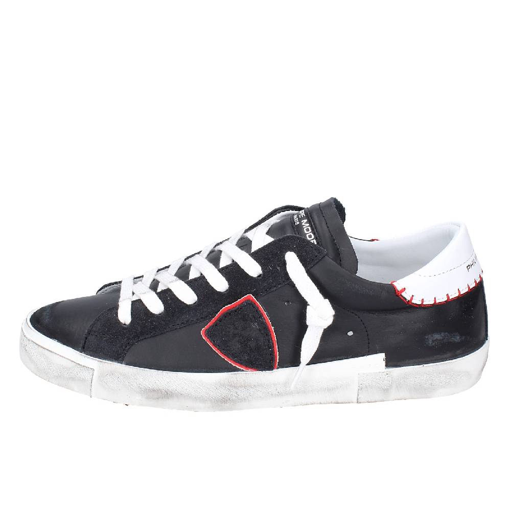 scarpe uomo PHILIPPE MODEL sneakers nero pelle VINTAGE EX338 Italia