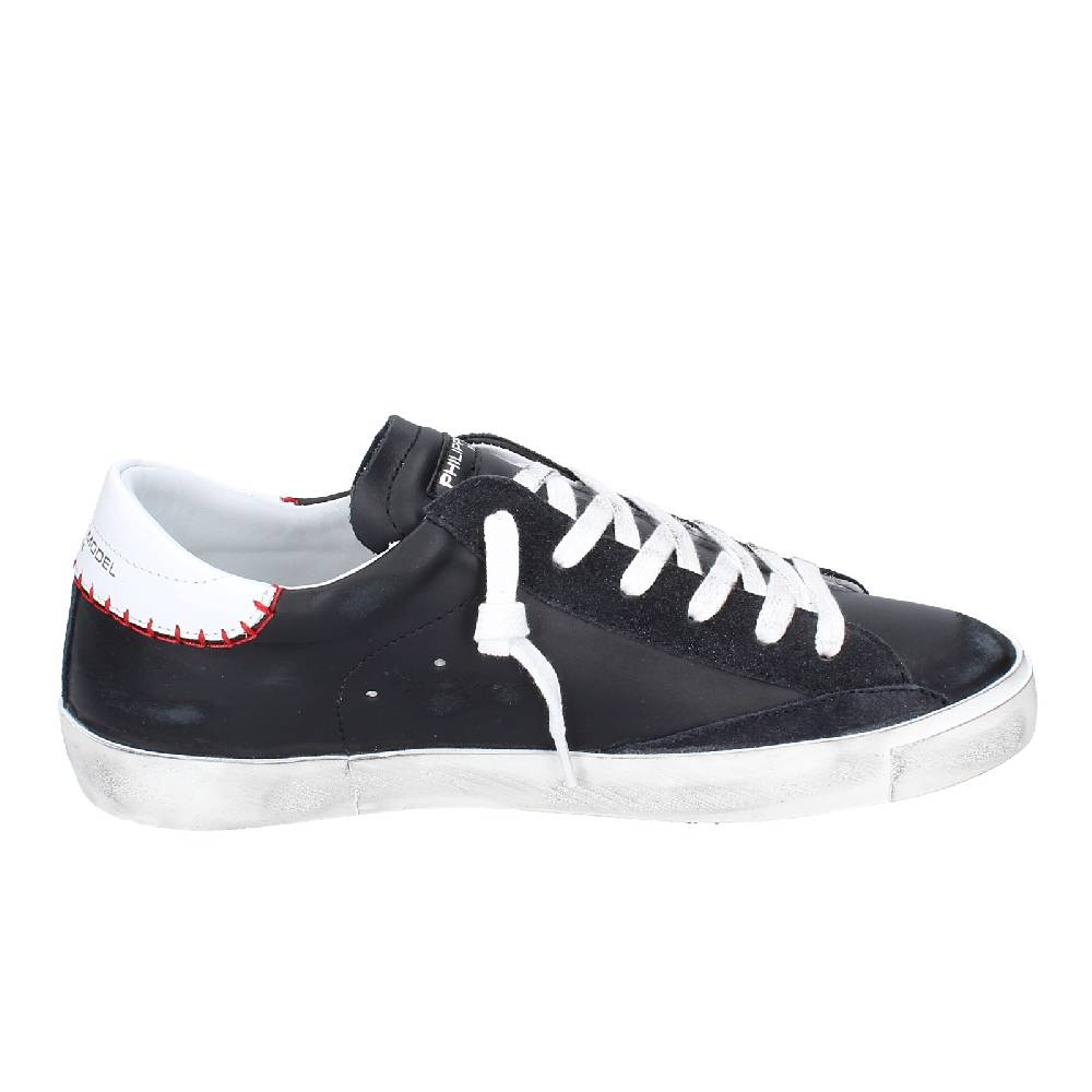 scarpe uomo PHILIPPE MODEL sneakers nero pelle VINTAGE EX338 Italia