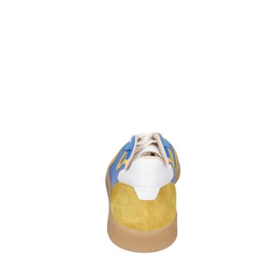 scarpe uomo MOMA sneakers blu camoscio giallo pelle 4AS420-CRVL BC745 Qualità
