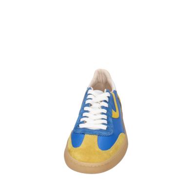 scarpe uomo MOMA sneakers blu camoscio giallo pelle 4AS420-CRVL BC745 Qualità