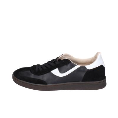 scarpe uomo MOMA sneakers nero pelle bianco camoscio 4AS420-CRVF BC746 Promozione