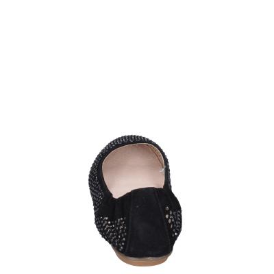 scarpe donna CAFè NOIR ballerine nero camoscio strass MEL501 BF398 Spedizione Gratuita