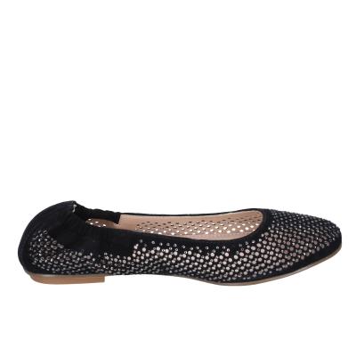 scarpe donna CAFè NOIR ballerine nero camoscio strass MEL501 BF398 Spedizione Gratuita
