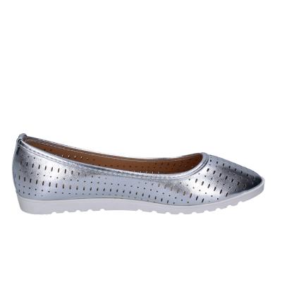 scarpe donna LANCETTI ballerine argento pelle sintetica BP564 Consegna Veloce