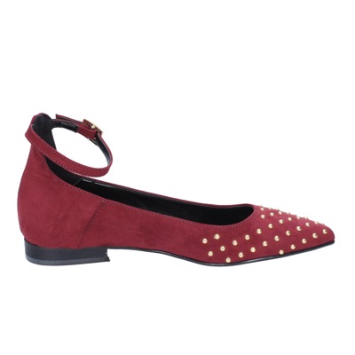 scarpe donna OLGA RUBINI ballerine bordeaux camoscio BS830 Promozione Limitata
