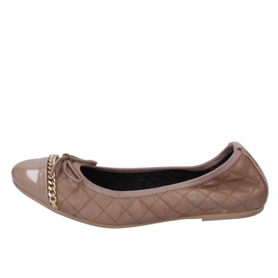 scarpe donna CROWN ballerine beige pelle BX639 Fino Al -60%