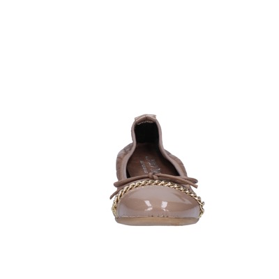 scarpe donna CROWN ballerine beige pelle BX639 Fino Al -60%