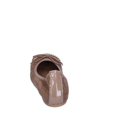 scarpe donna CROWN ballerine beige pelle BX639 Fino Al -60%