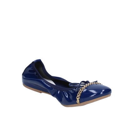 scarpe donna CROWN ballerine blu vernice BZ948 Shopping Online