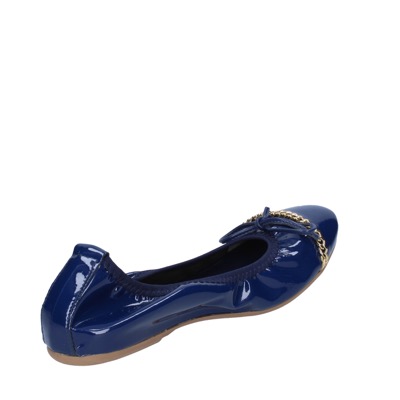 scarpe donna CROWN ballerine blu vernice BZ948 Shopping Online