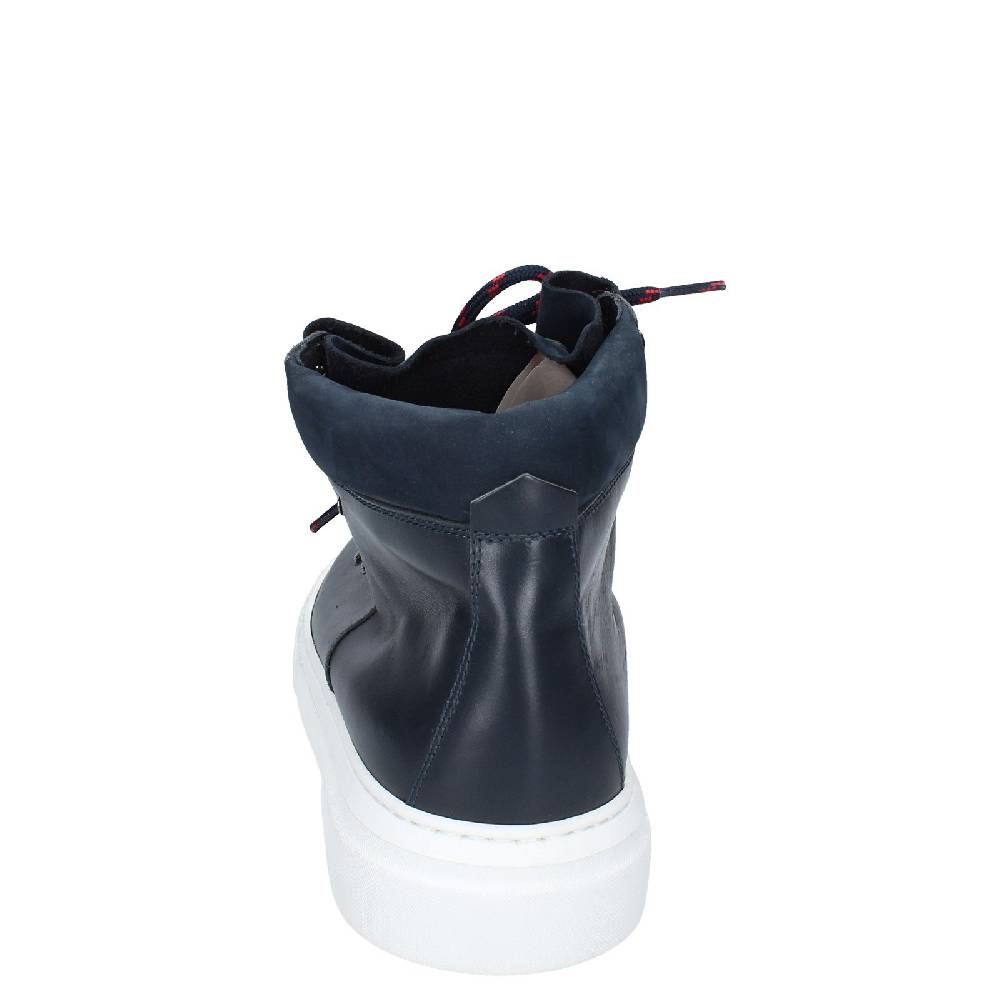 scarpe uomo STOKTON stivaletti blu pelle EY845 Presa