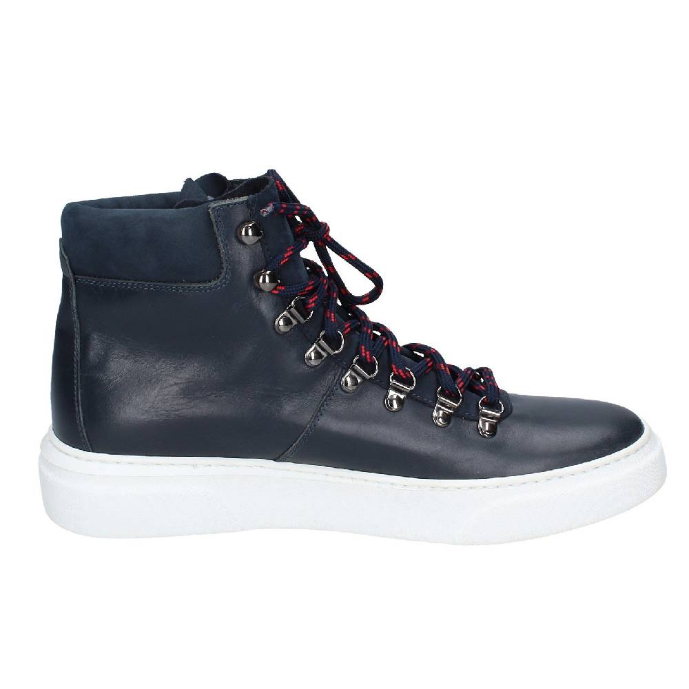 scarpe uomo STOKTON stivaletti blu pelle EY845 Presa
