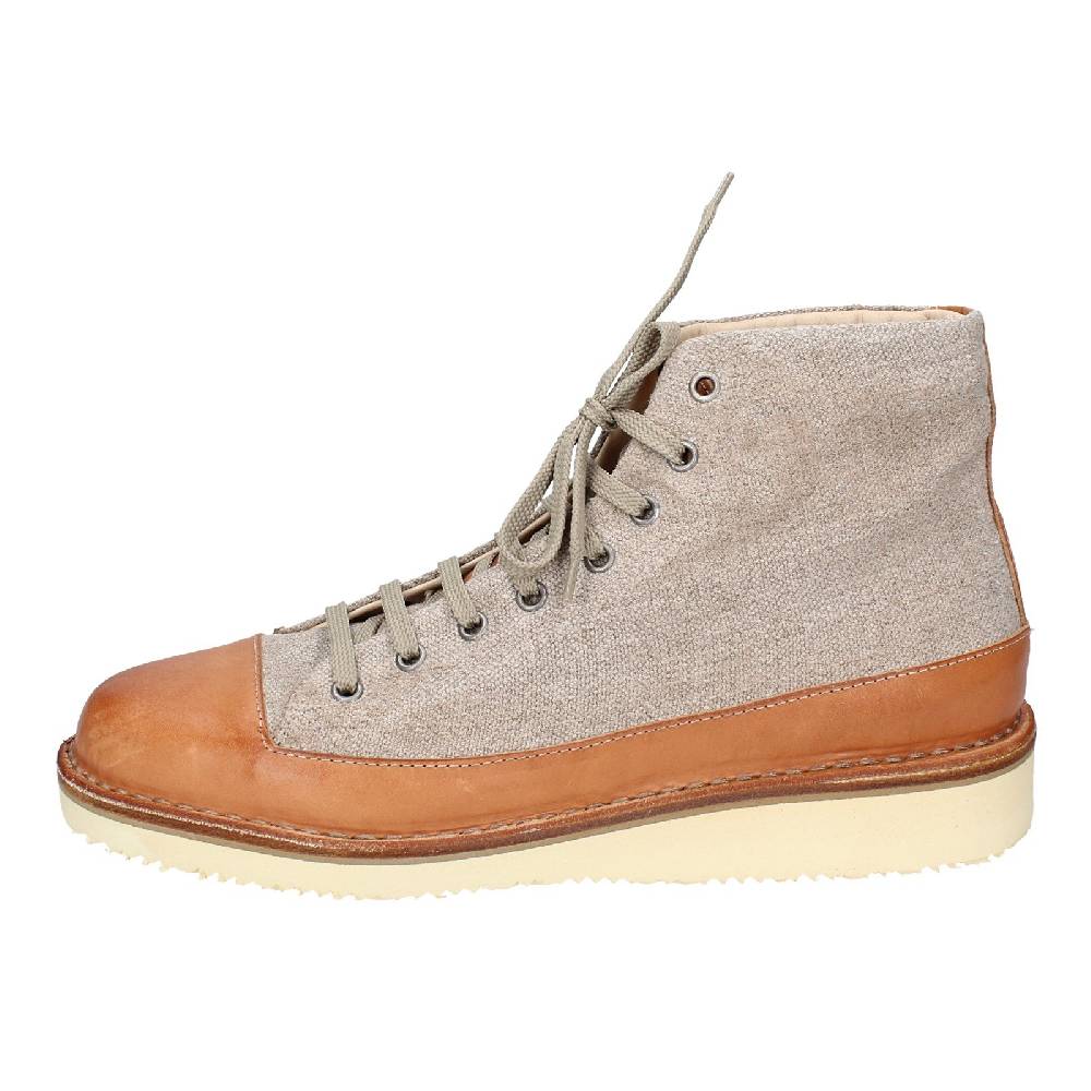 scarpe uomo ASTORFLEX stivaletti beige tessuto marrone pelle EY705 Sconto
