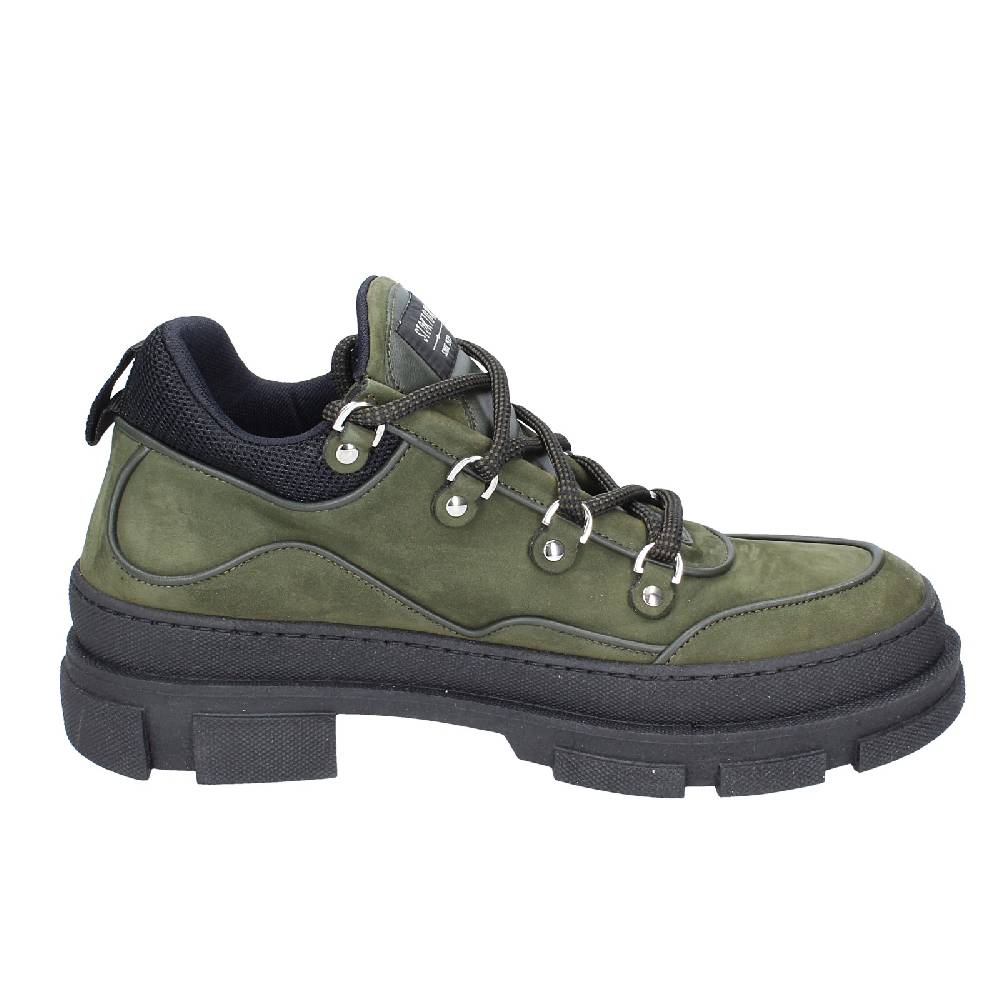 scarpe uomo STOKTON stivaletti verde pelle nabuk EY848 Economico