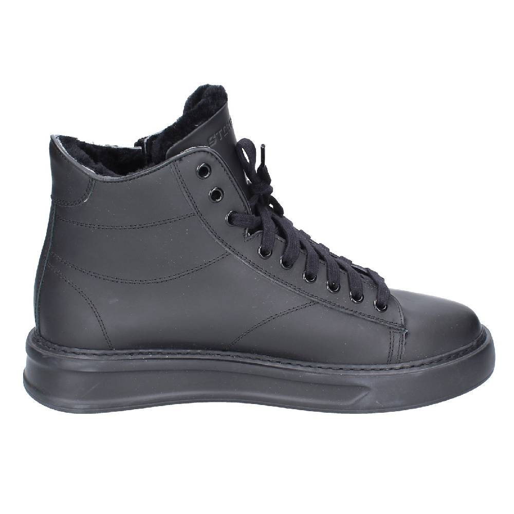 scarpe uomo STOKTON stivaletti nero gomma EY850 Vendita Calda
