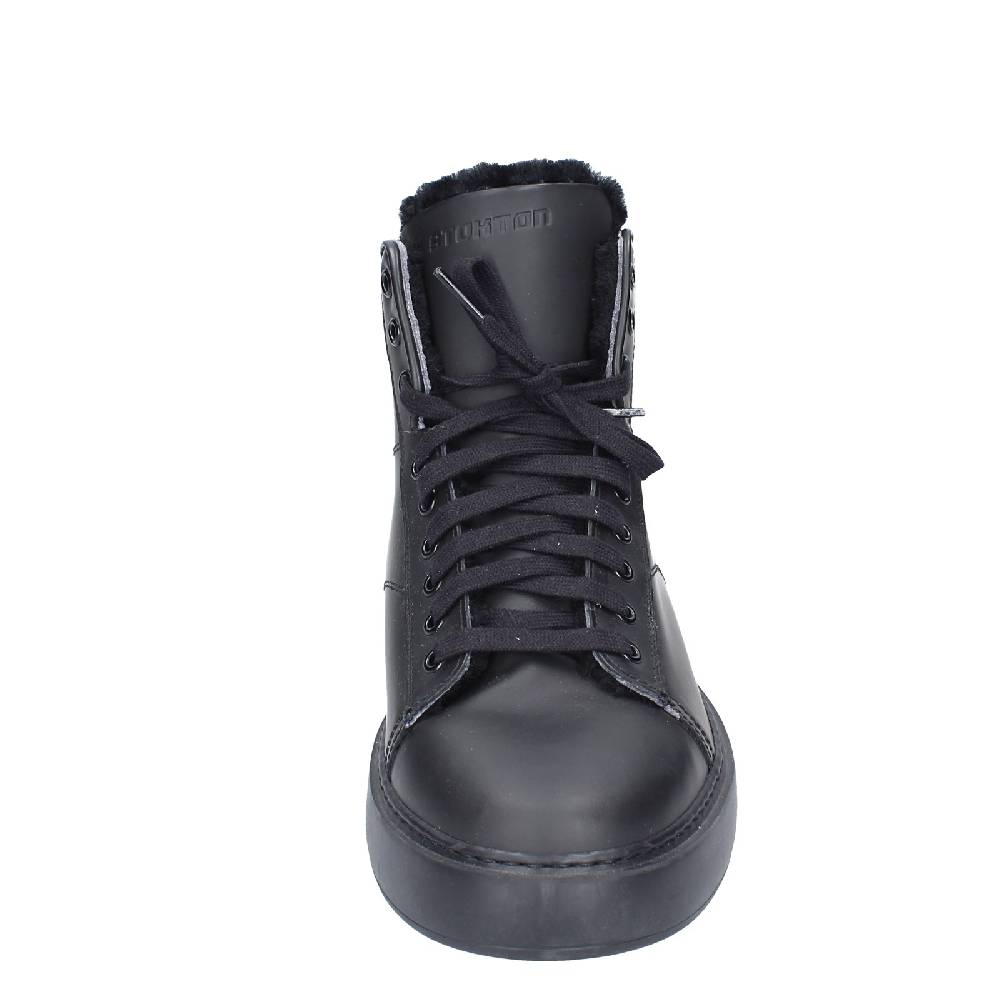 scarpe uomo STOKTON stivaletti nero gomma EY850 Vendita Calda