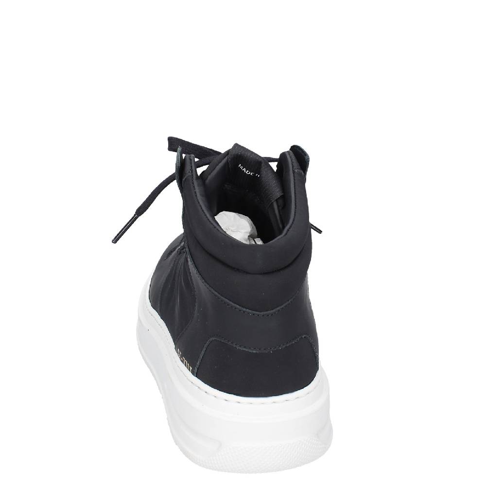 scarpe uomo STOKTON stivaletti nero tessuto gomma EY855 Vendita Economica